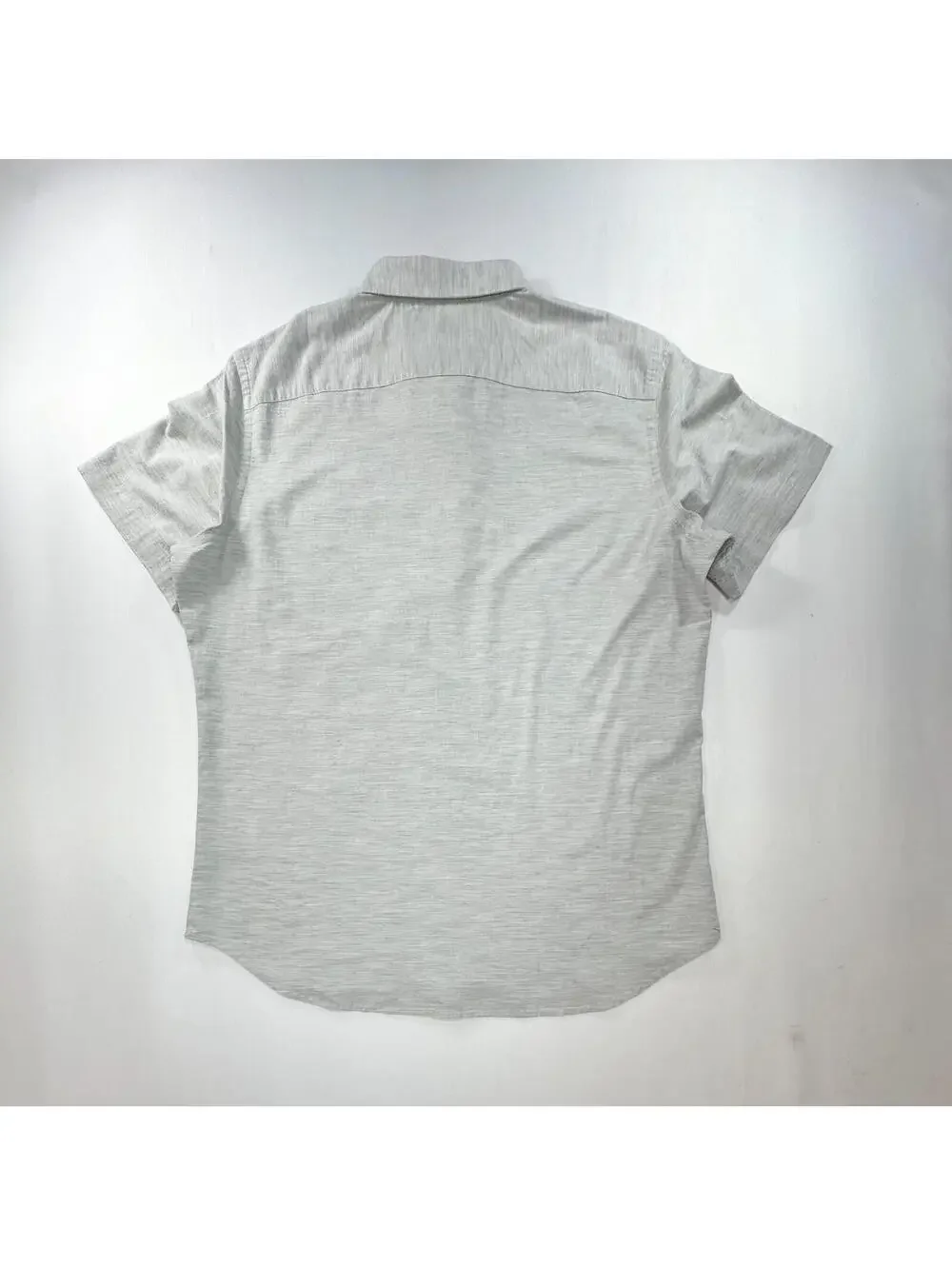 Banana Republic 1/4 Button Soft Wash Slim Polo Gray Mens L